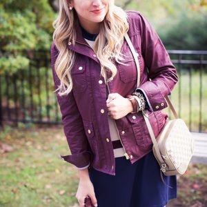 Purple J Crew Field Jacket